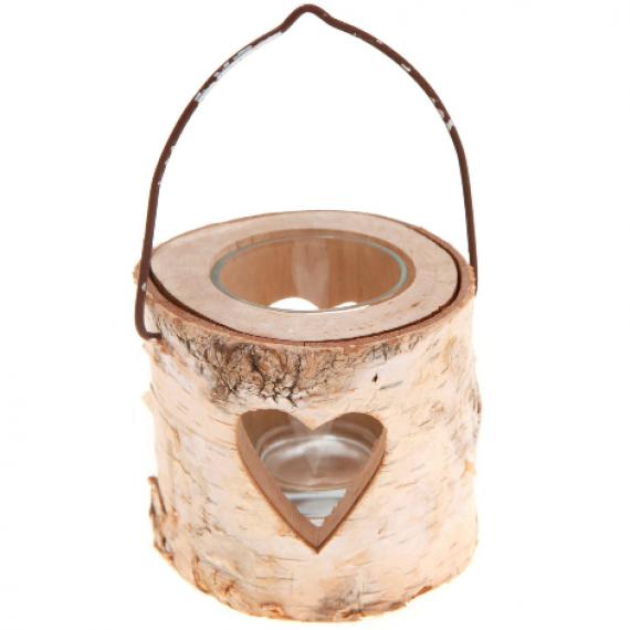 Natural Bark Tealight Holder with Scented Candles