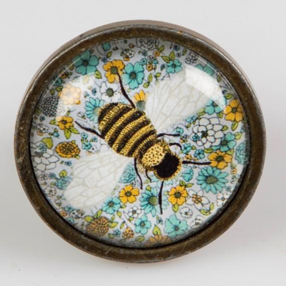 Floral Bee Drawer Knob