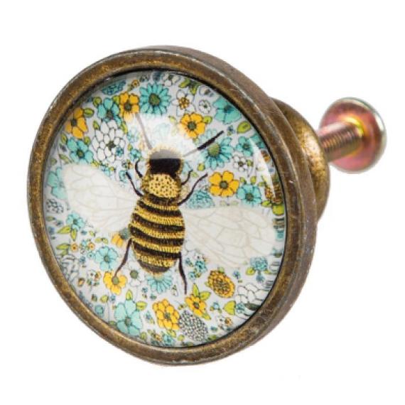 Picture of Floral Bee Drawer Knob