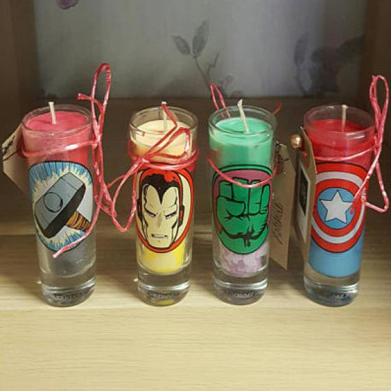 Marvel Avenger Shot Glass Candles