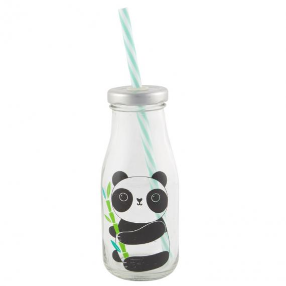 Panda Mini Bottle with Straw