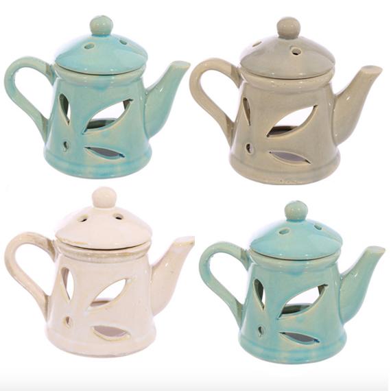 Cut out Teapot Wax Burner with Tealights and Scented Wax Melt