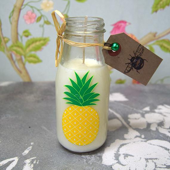 Pineapple Bottle Candle