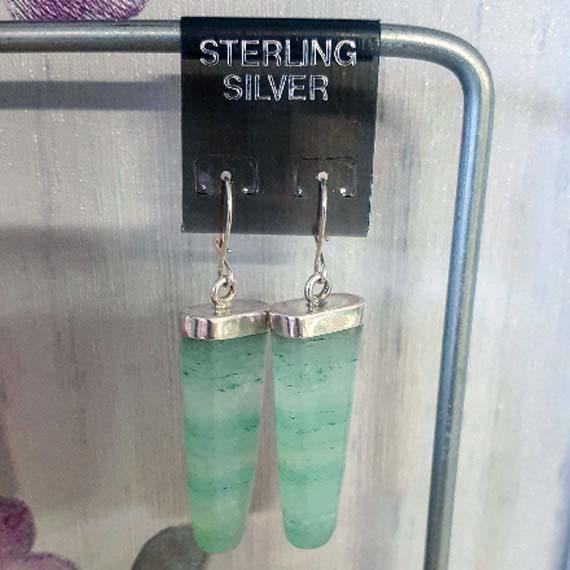 Picture of Unique Handcrafted Green Adventurine Drop Earrings