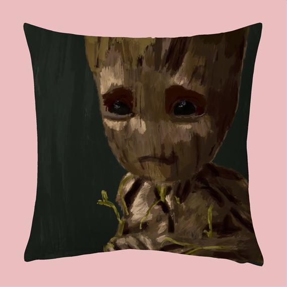 Picture of Baby Groot from Guardians of The Galaxy Cushion